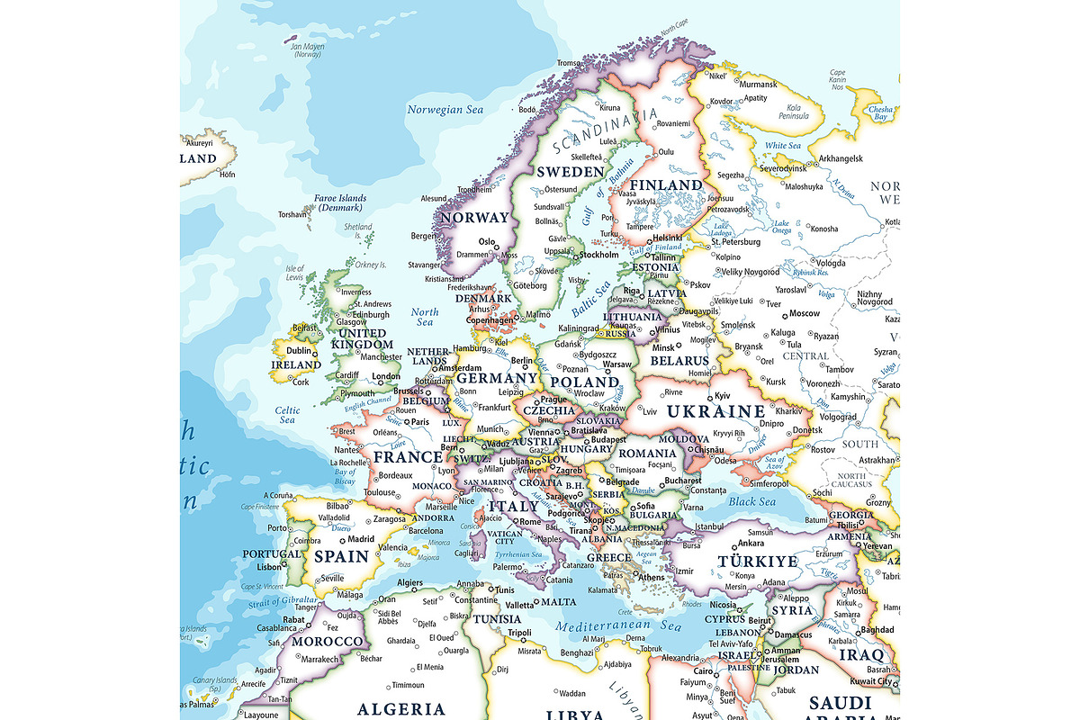 Vector World Map - Pacific View, a Graphic by PorcuPen Works (Photo 6 of 6)