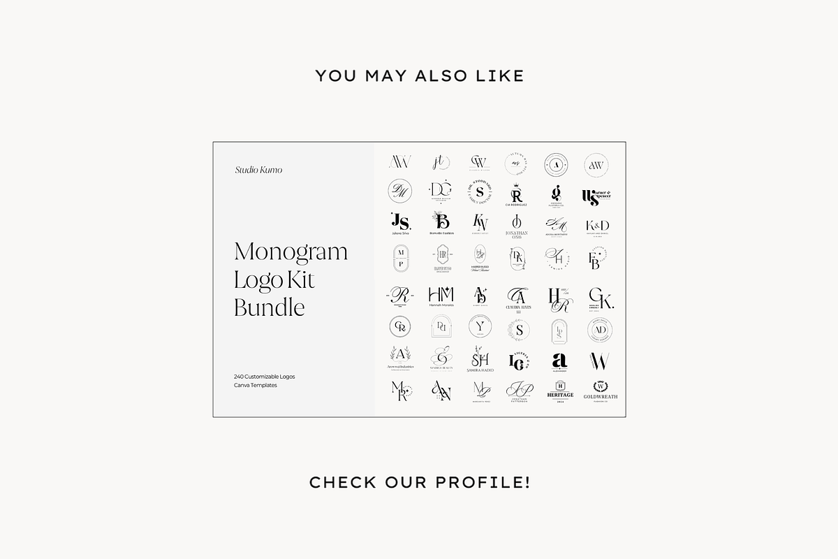 Monogram Logo Kit Templates Vol.2, a Branding & Logo Template by Studio ...