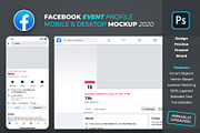 New Facebook Event Profile Mockup, a Social Media Template by FEINGOLD (Thumbnail 1 of 8)