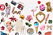 Sweetheart Scrapbook Girly Collage, an Object Graphic by SunnyAfternoons (Thumbnail 7 of 10)