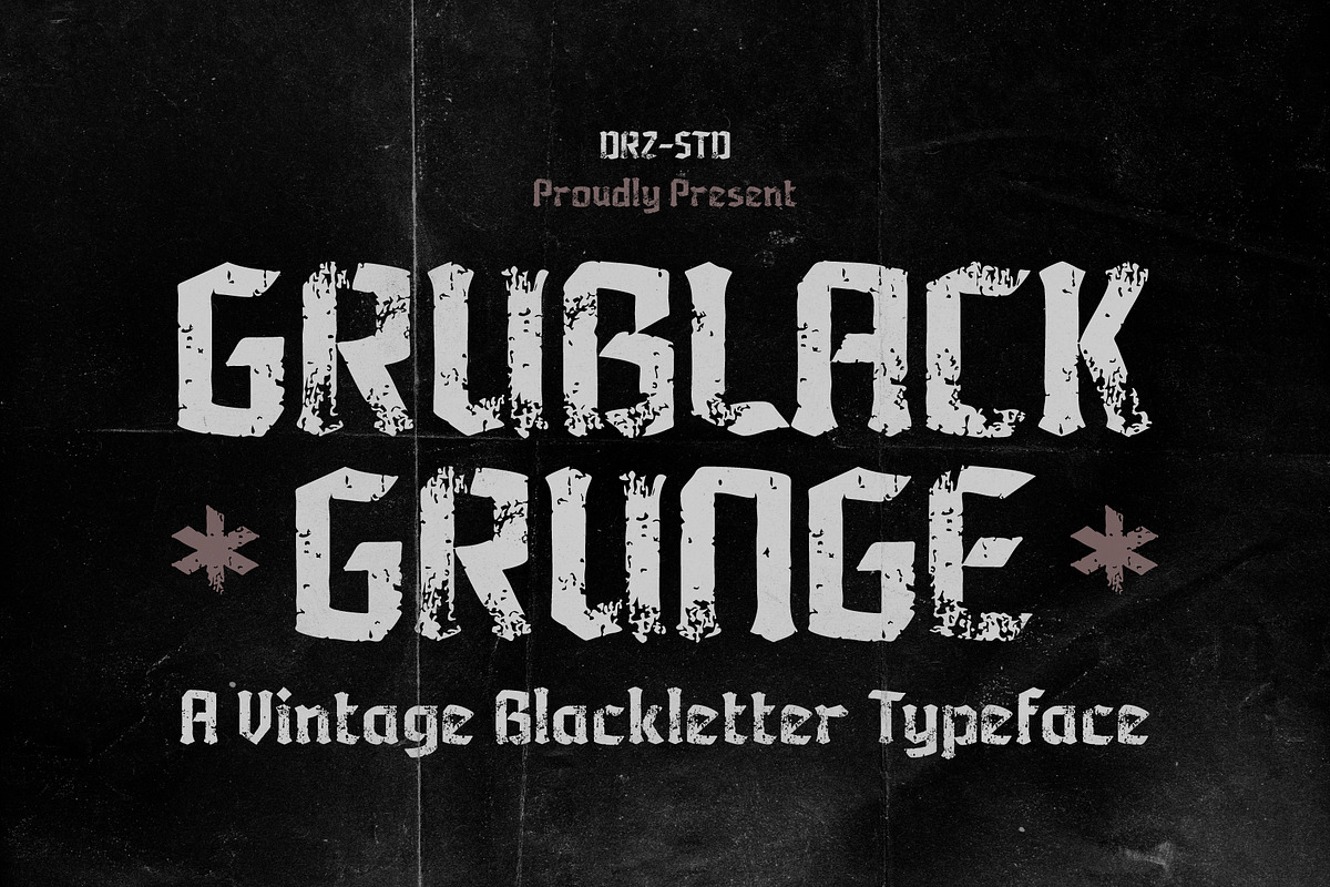Grublack - Vintage Blackletter Font, a Blackletter Font by Drizy (Photo 1 of 10)