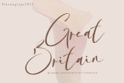 Great Britain, a Script Font by pineungtype (Thumbnail 1 of 9)