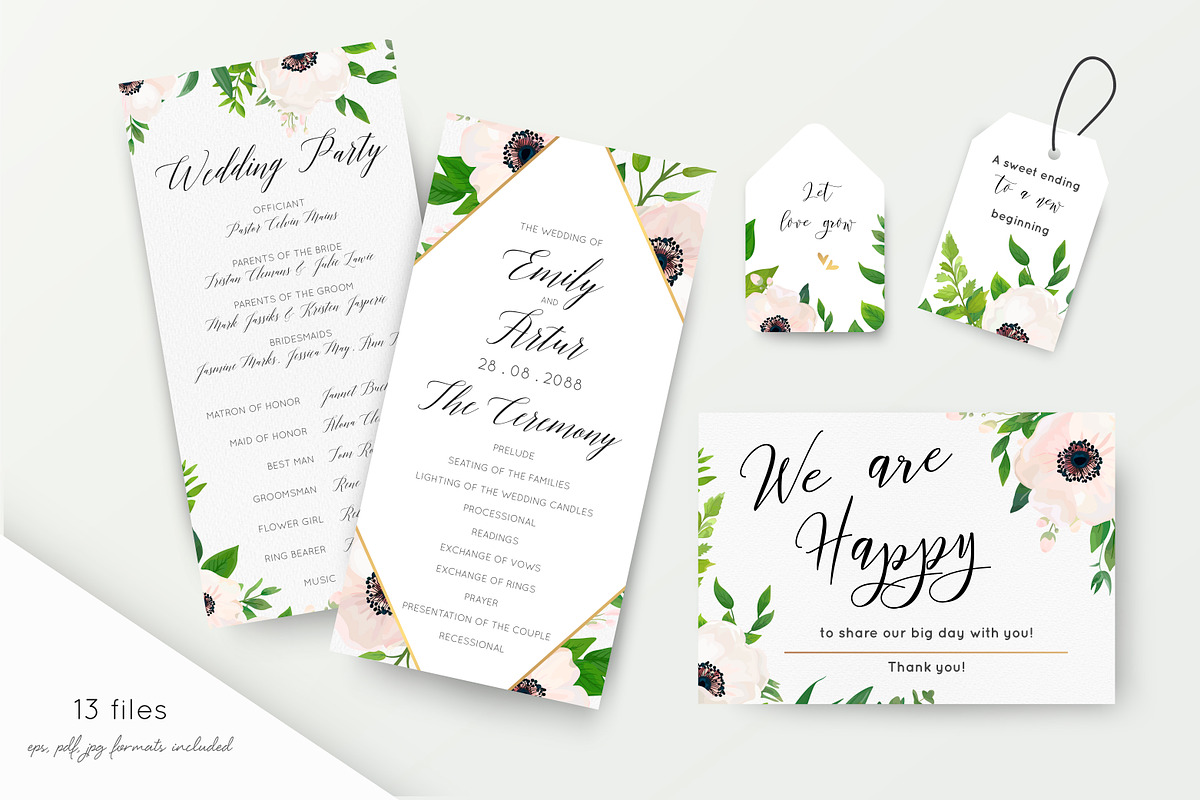 Wedding suite - Delicate anemone, an Invitation Template by Alewiena (Photo 3 of 4)
