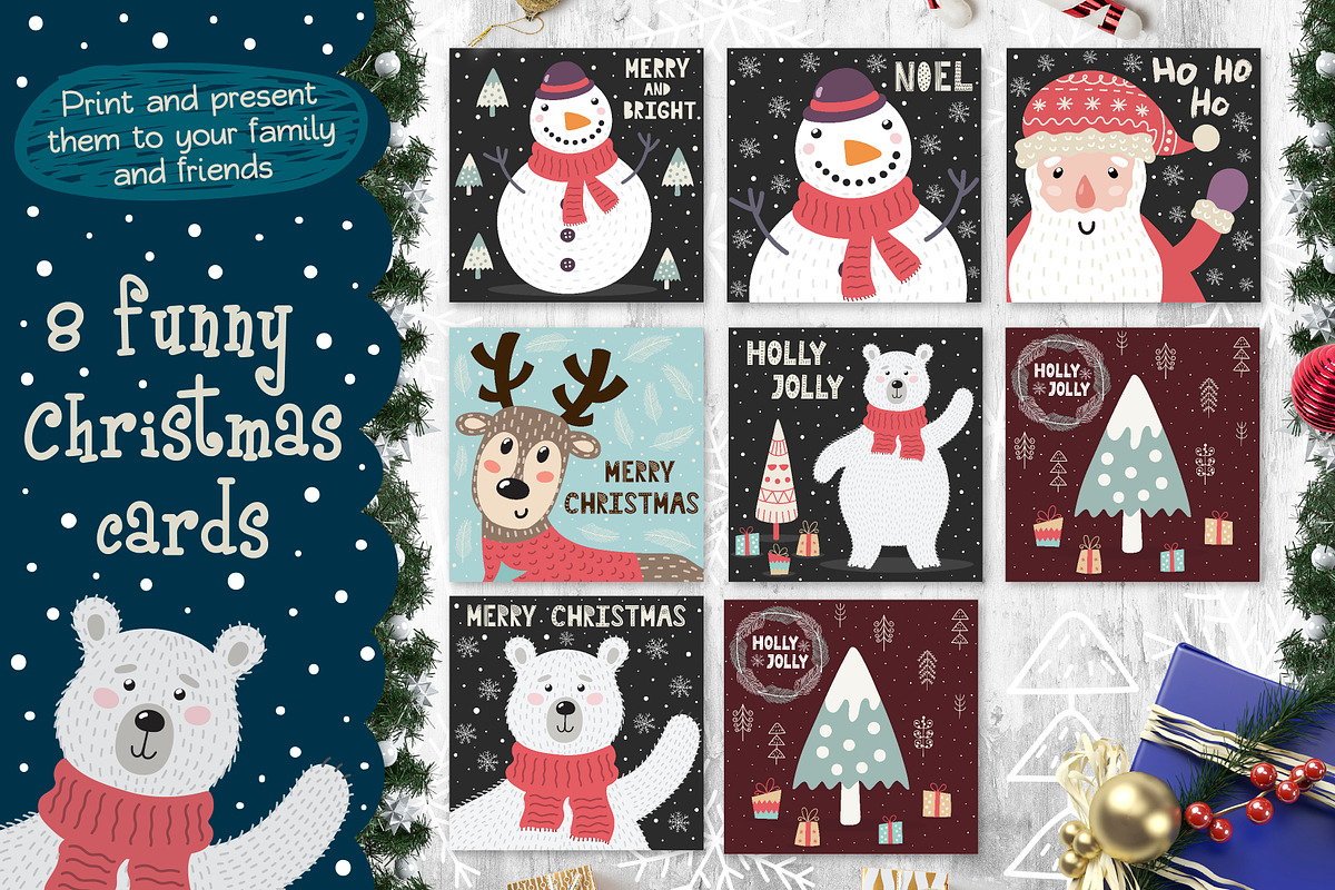 Cozy Christmas: patterns & cards, an Animal Illustration by Gulnara Sabirova (Photo 2 of 7)