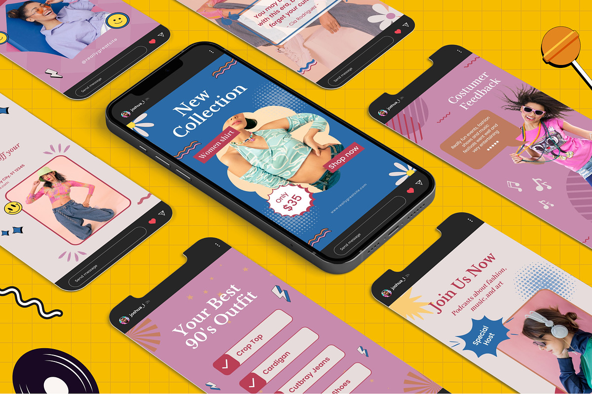 Playful Podcast 3in1 Canva Template, a Social Media Template by Brandearth RRGraph (Photo 10 of 11)