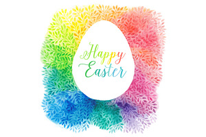 Easter watercolor frames