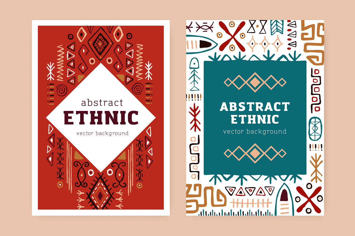 Ethnic African tribal card designs, a Decorative Illustration by Good Studio (Photo 2 of 5)