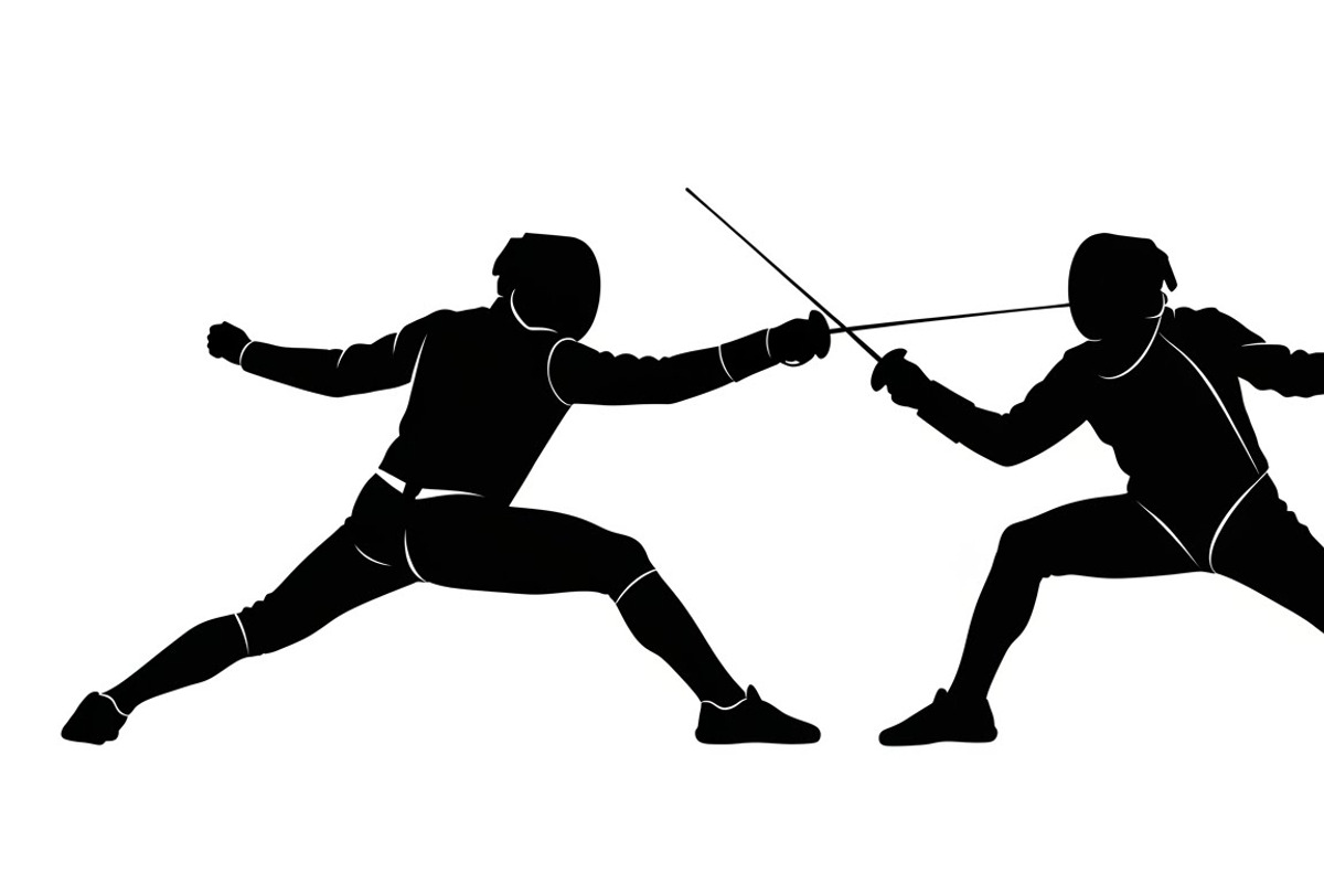 An elegant Fencing Duel Silhouettes, an Illustration by Amazin_art (Photo 4 of 31)