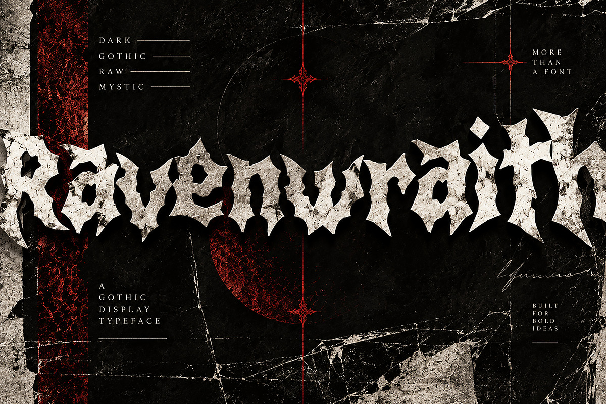 Ravenwraith, a Blackletter Font by Wow Magic (Photo 4 of 4)