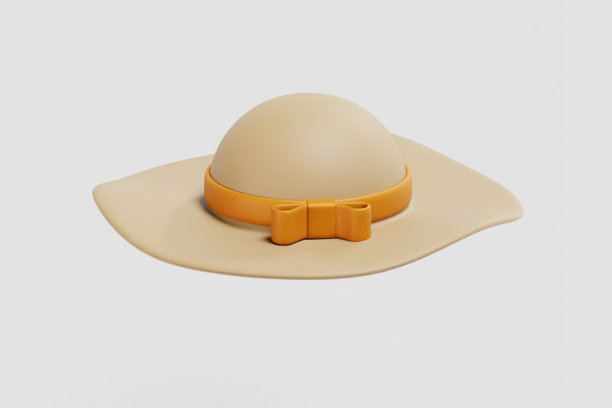 Woman hat Straw Hat, an Object 3D Model by fahad121 (Photo 4 of 7)