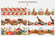 Watercolor Autumn Harvest Clipart, a Seasonal Illustration by DiashaArt (Thumbnail 14 of 17)