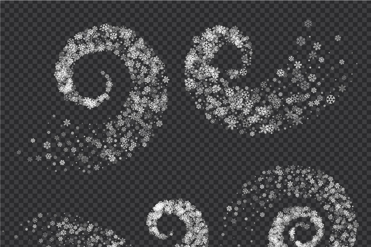 Transparent snowflakes bundle, a Pattern Graphic by ekmelica (Photo 5 of 5)