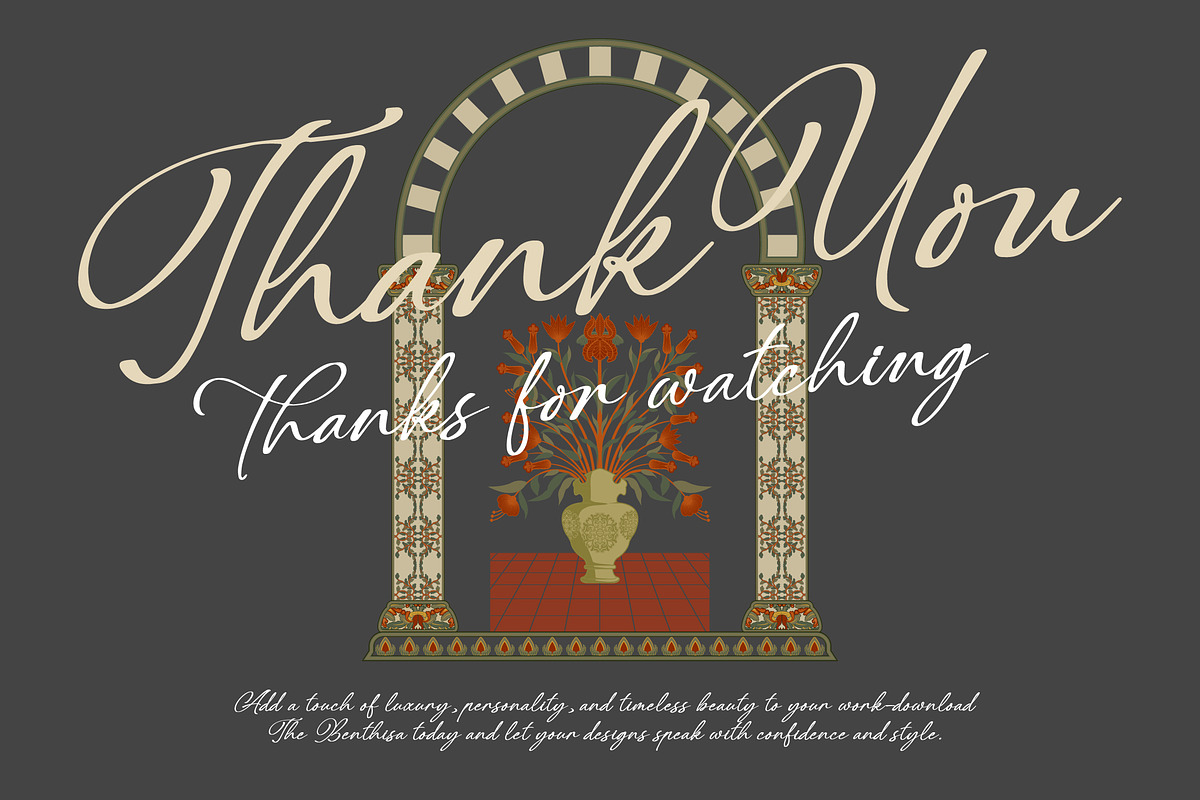 Benthisa Stylish Calligraphy Font, a Script Font by Letterena Studios Script (Photo 20 of 20)