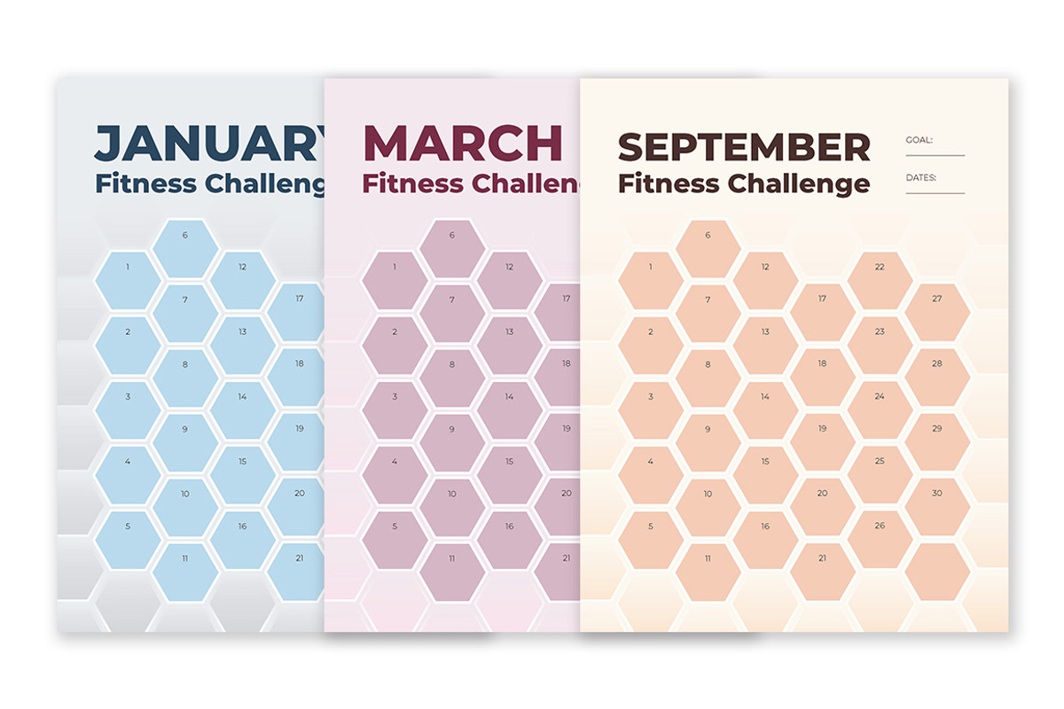 Monthly Fitness Challenge 2025, a Print Template by LyonCreatives (Photo 1 of 2)