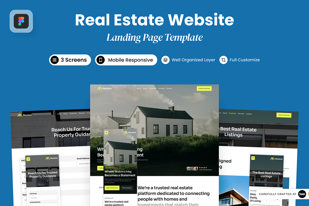 Mansion - Real Estate Website, a Landing Page Template by SLAB! Design (Photo 1 of 5)
