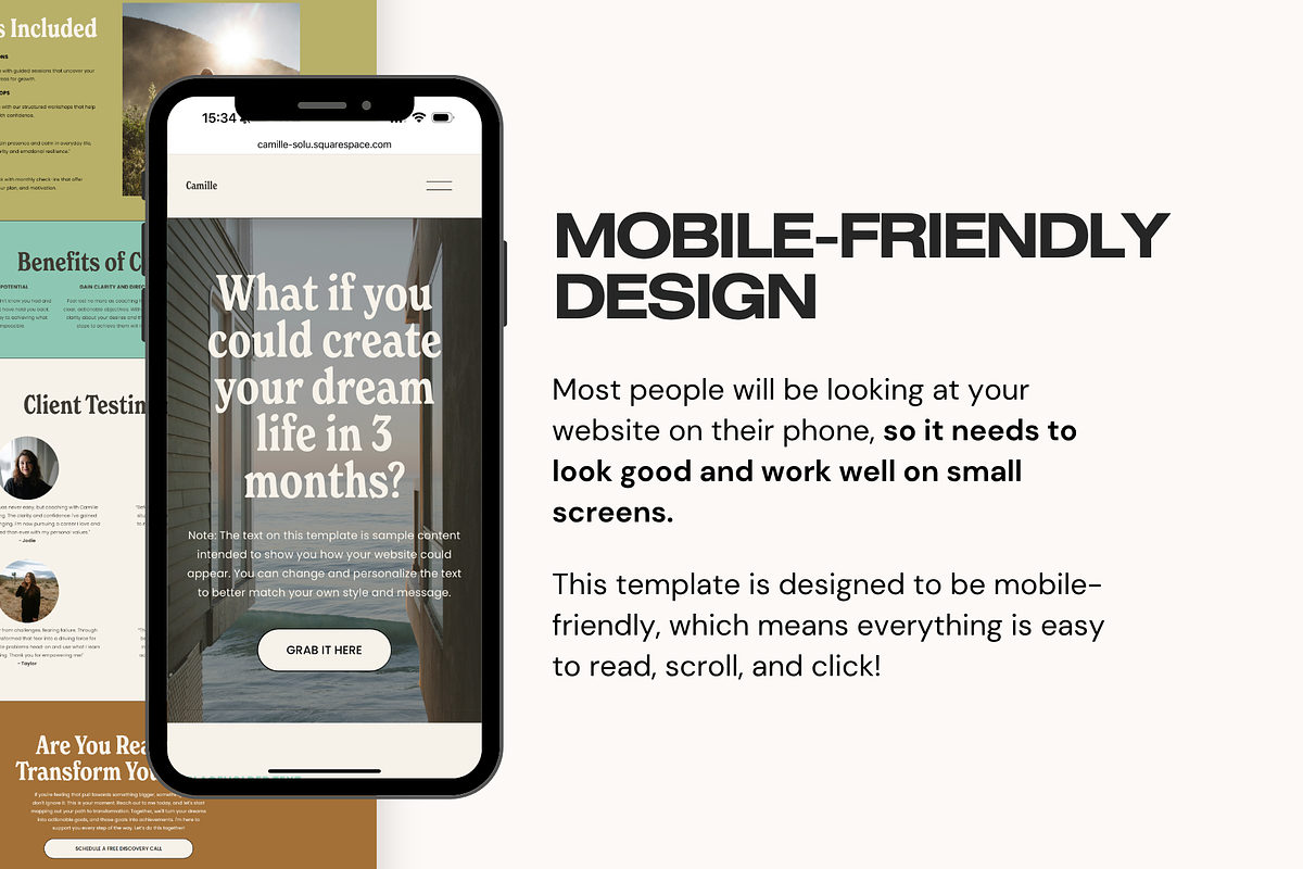 Squarespace Coach Website Template preview 5