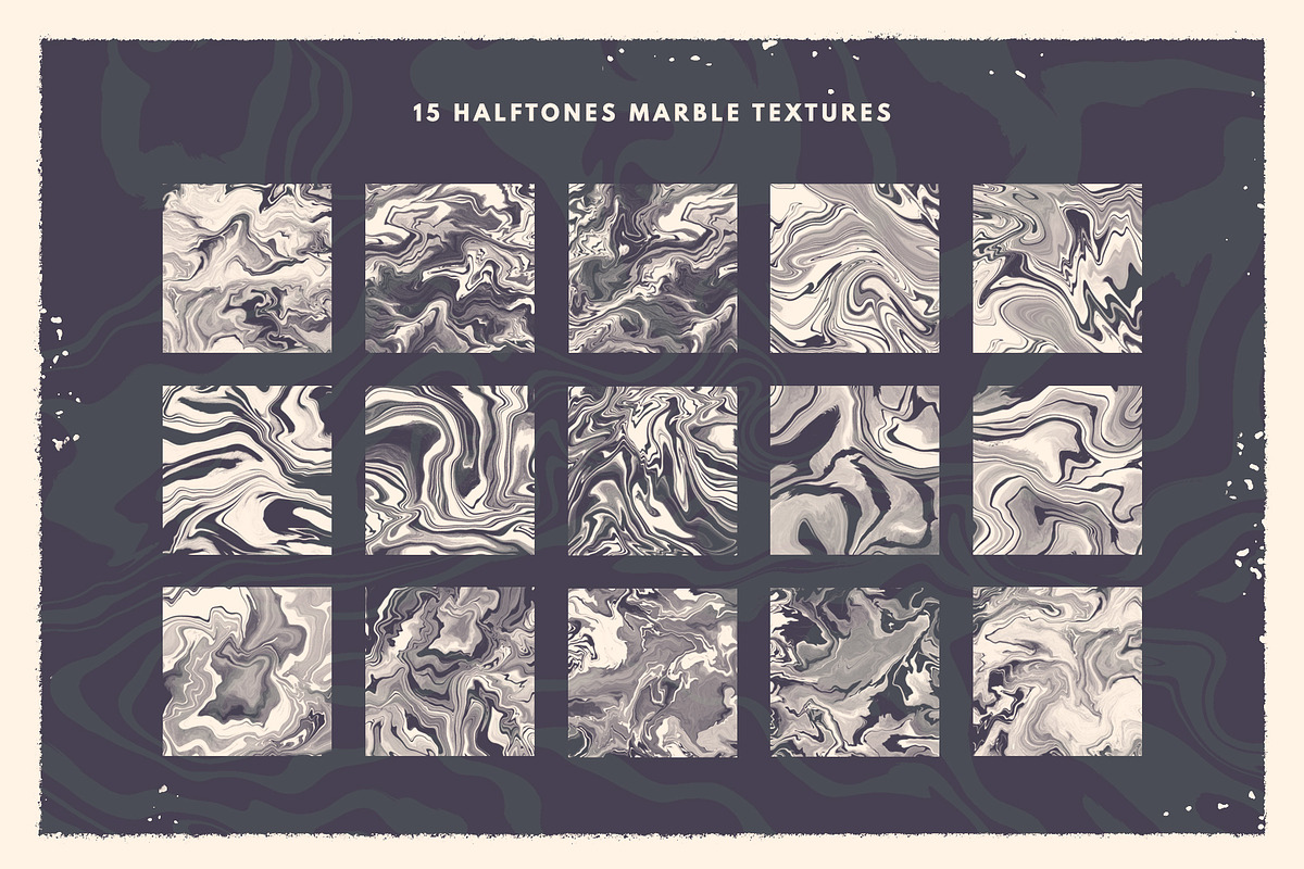 Halftone marble textures, a Texture Graphic by Vintage Voyage Supply (Photo 5 of 6)