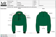 Women’s Hoodie Tech Pack – Cut & Sew, a Graphic by Fashion template hub (Thumbnail 6 of 6)