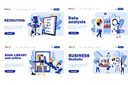 Flat Design Landing Page, a Finance Illustration by alexdndz (Thumbnail 4 of 11)