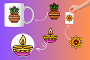 Happy Diwali: Festival of Lights, a Seasonal Illustration by Elatedowl (Thumbnail 11 of 17)