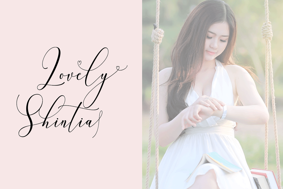 Mellanie Script font preview 4
