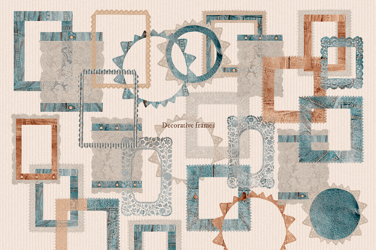Charm Denim & Lace – Textures Set, an Object Graphic by DigARTbyHavroshka (Photo 9 of 12)