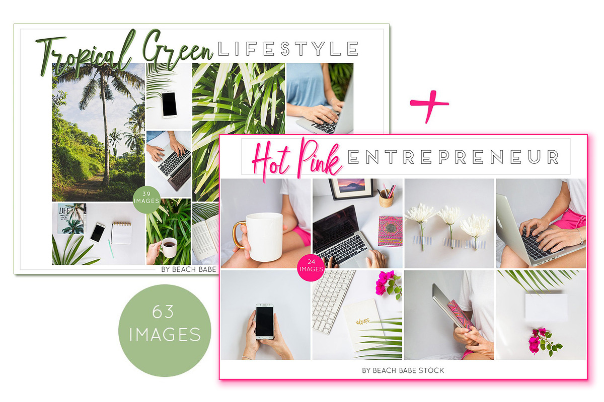 DOUBLE BUNDLE: Green + Hot Pink, a Business Photo by Beach Babe Stock (Photo 1 of 7)