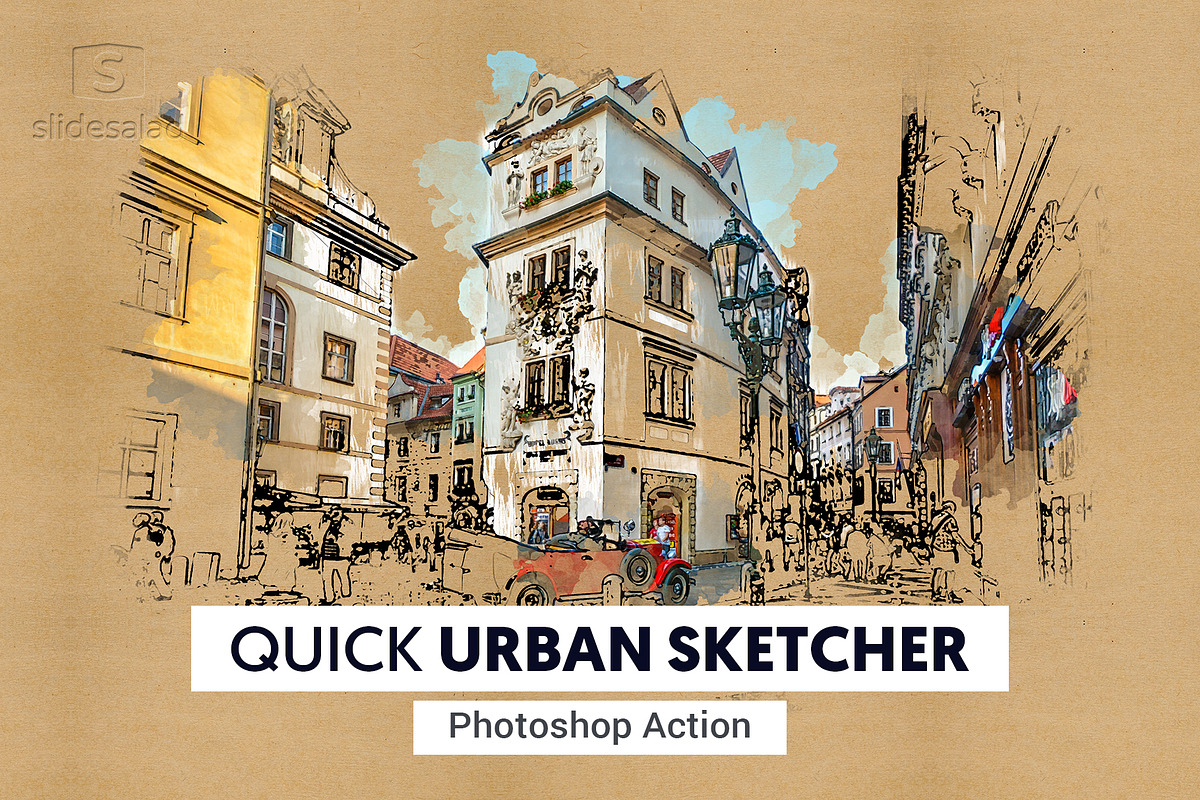 Urban Sketcher Photoshop Action, an Action Add-On by SlideSalad (Photo 31 of 31)