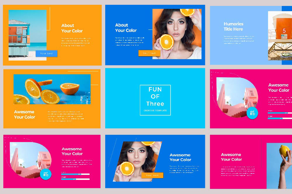 Fun Of Three Google Slide Template, a Presentation Template by Overcloud (Photo 2 of 4)
