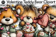 Valentine Teddy Bear Clipart Bundle, an Illustration by Daily.Designs (Thumbnail 1 of 8)