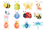 Watercolor Insects Clipart Bundle, an Illustration by Dream Creation (Thumbnail 5 of 7)
