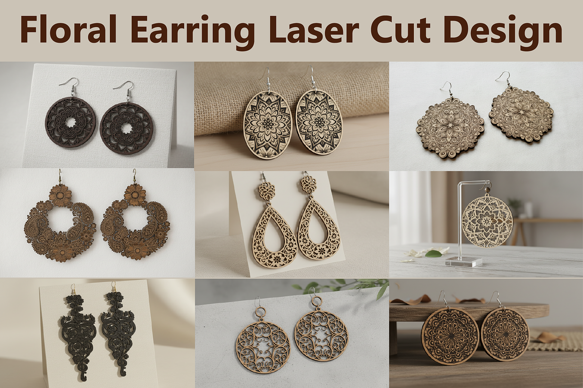 Garden Bloom Earring Set, a Graphic by hafijul (Photo 1 of 11)