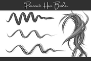 Procreate Hair Brushes, a Brush Add-On by Extreme Brushes (Thumbnail 2 of 2)
