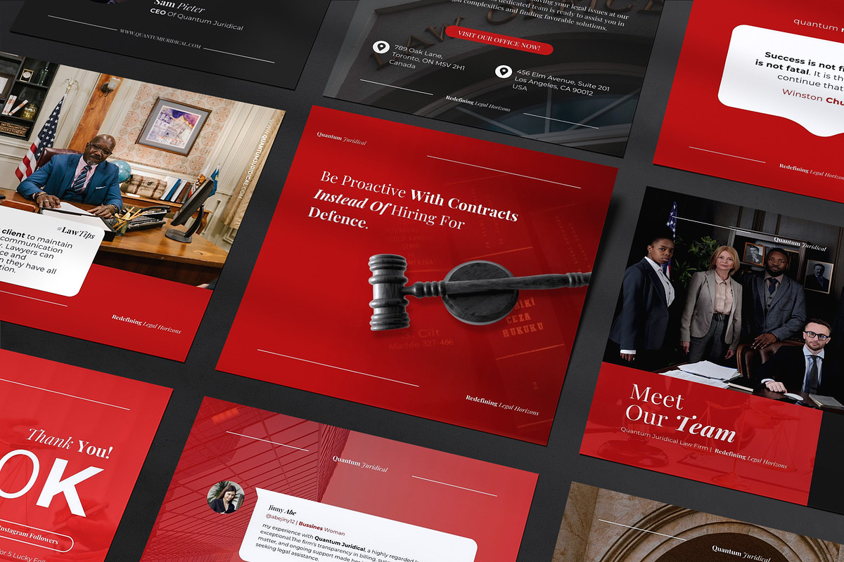 Law Firm Social Media Kit, a Social Media Template by prajapixels (Photo 5 of 6)