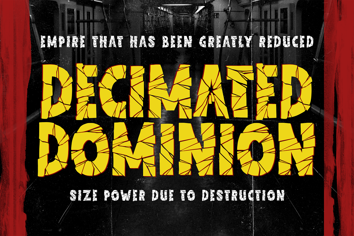Fracture Dreams Crack Horror Font, a Blackletter Font by dansdesign (Photo 3 of 9)