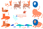 Cute animals on wild textures, an Object Graphic by PixelAesthetic (Thumbnail 6 of 9)