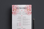 Elegant Floral CV Template, a Resume Template by Emaholic Template (Thumbnail 3 of 6)