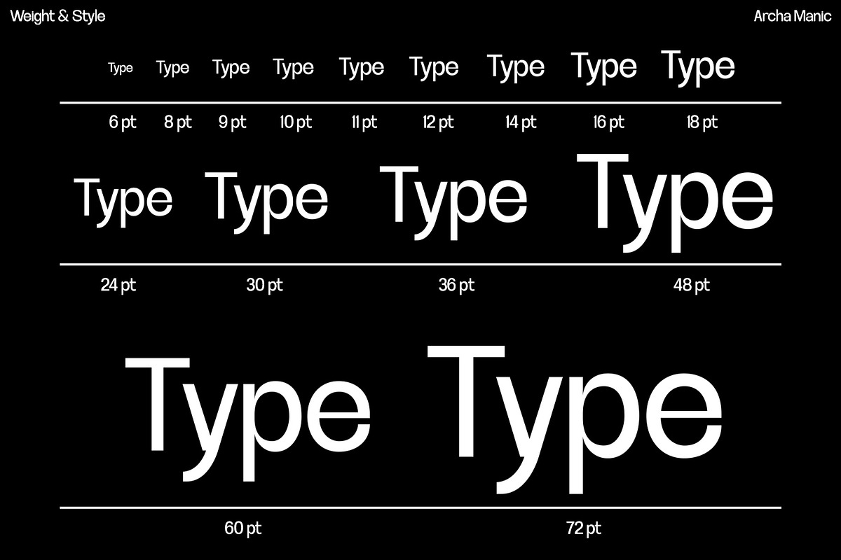 Archa Manic - Variable Sans Font, a Sans Serif Font by Inviline.co (Photo 4 of 15)