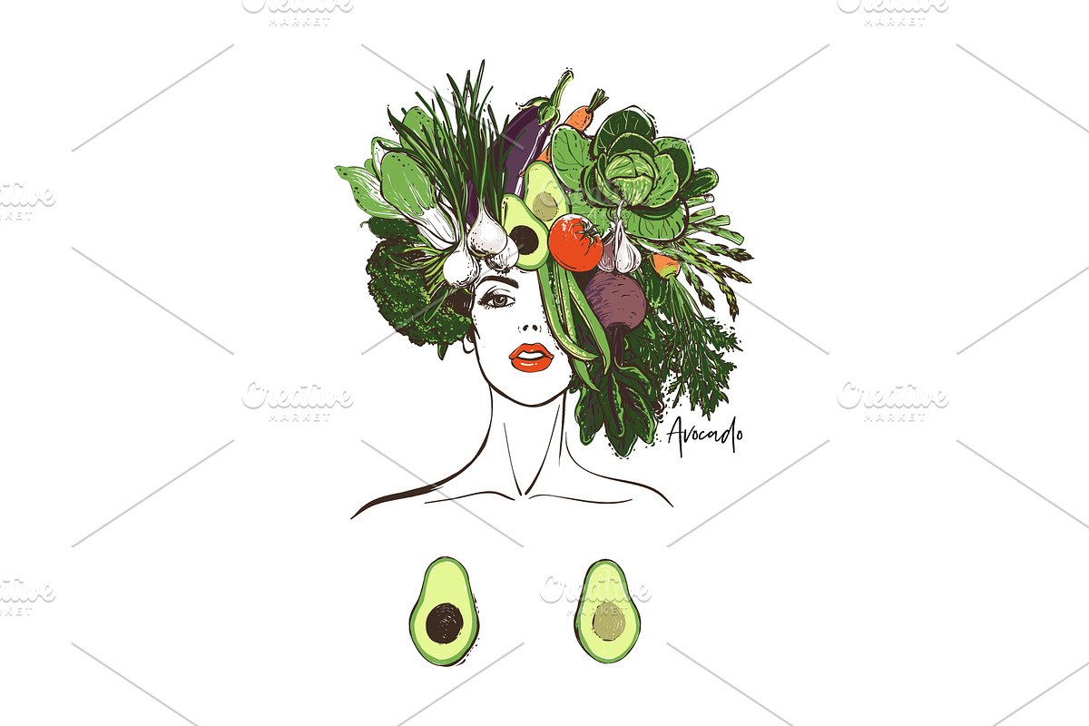Vector Sketch Vegetables, a Food Illustration by Sopelkin (Photo 7 of 7)