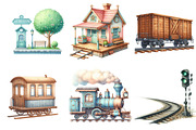 Train clipart, an Illustration by CreationArt (Thumbnail 5 of 5)