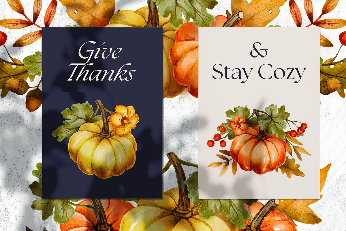 Thanksgiving Watercolor Clipart, an Illustration by Red Ink (Photo 2 of 10)