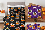 Cute Halloween Pumpkin Sticker Set, an Emoji Icon by BabySofja (Thumbnail 2 of 3)