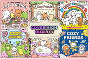Cozy Friends Cute Coloring Pages, a Decorative Illustration by Akrinity Digital (Thumbnail 4 of 4)