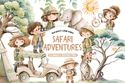 Cute Kids Safari Graphics, an Illustration by TatiMockup (Thumbnail 1 of 6)