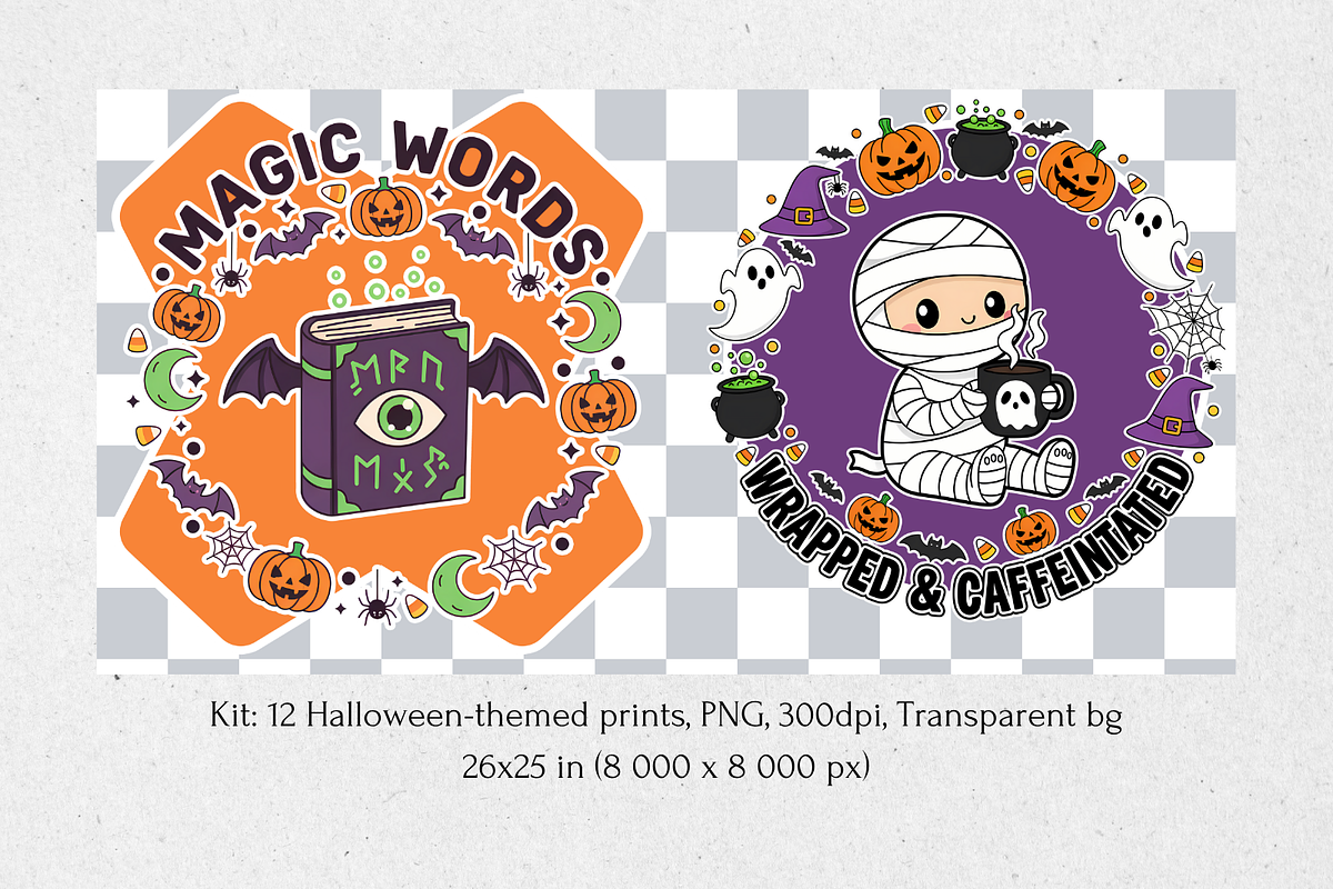 Halloween Print for Shirts, an Illustration by Print Haven Mochi Vintage (Photo 2 of 11)