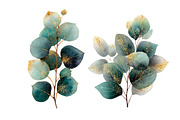 Watercolor and Gold Eucalyptus Clipa, an Illustration by Designworld (Thumbnail 5 of 5)