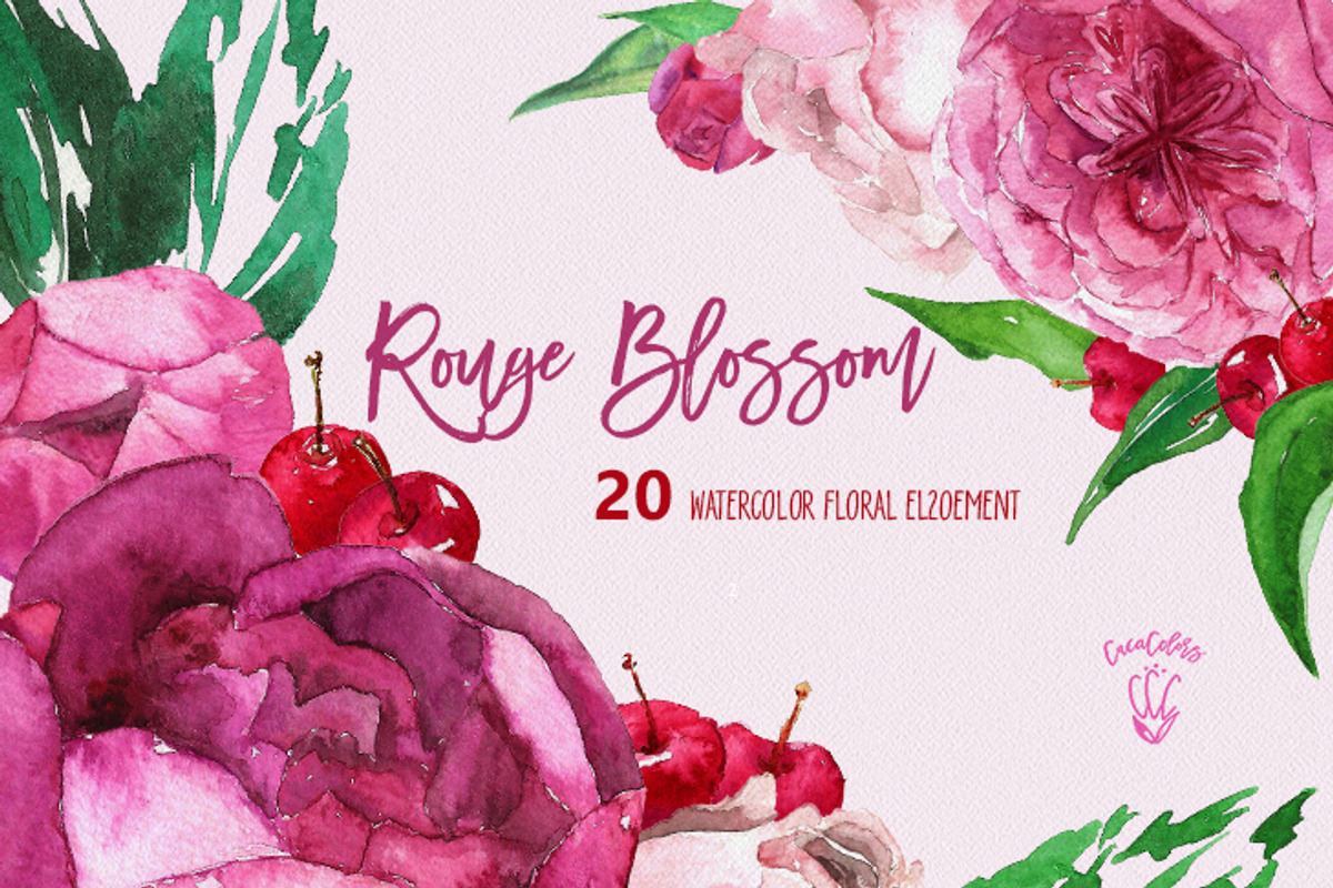 Rouge Blosssom, an Illustration by Cacacolors Clipart (Photo 1 of 3)