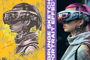 Grunge Sketch Portrait Effect, an Action Add-On by Amorjesu.com (Thumbnail 16 of 21)