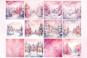 Pretty Pink Christmas Backgrounds