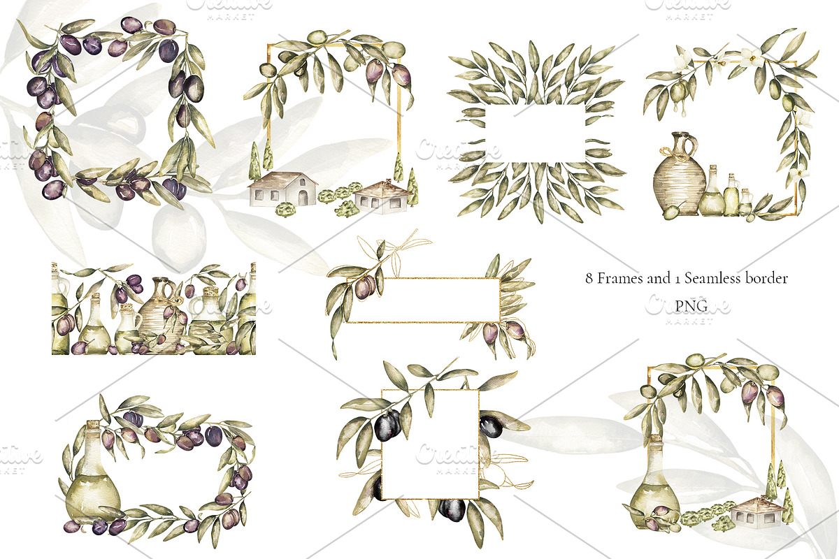 Watercolor Olives collection, a Graphic by MayaNavits (Photo 16 of 25)